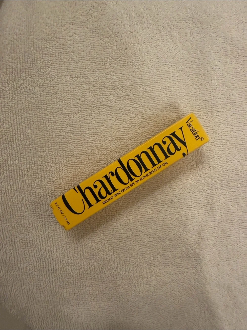 Chardonnay Vacation lip oil SPF 30 - 0.2 fl oz NEW in box never been used